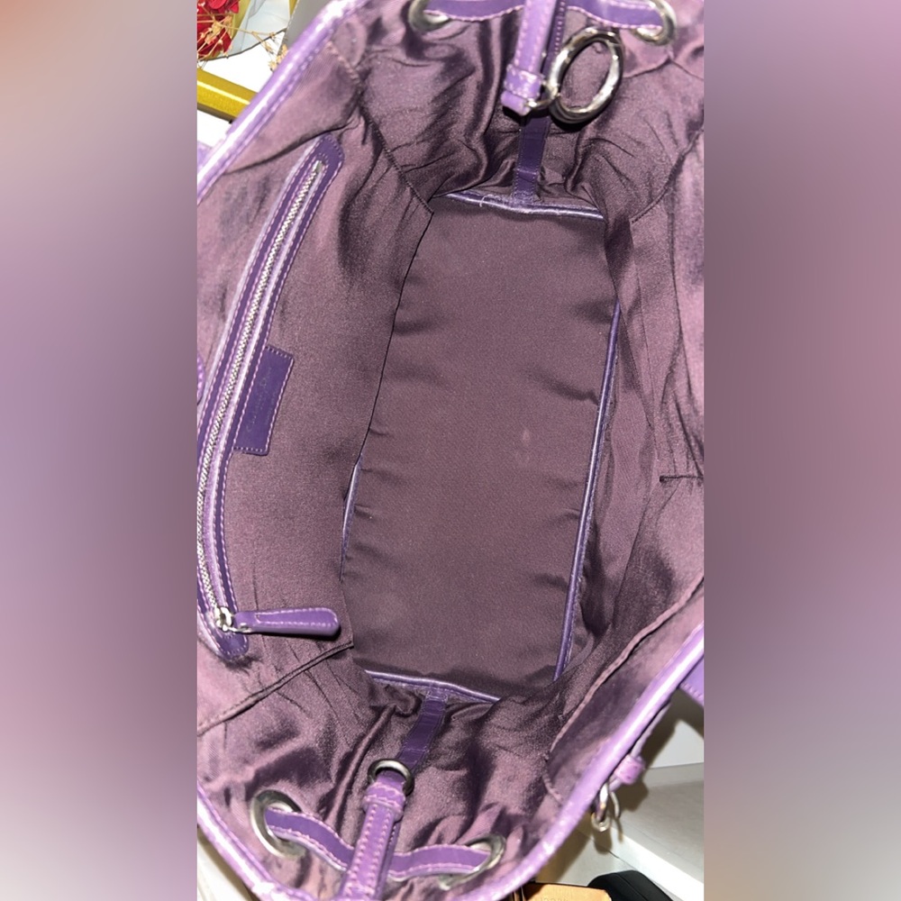 Christian Dior Cannage Purple Quilted Tote Bag - Picture 9 of 12
